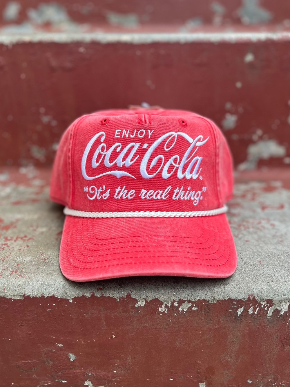 🥤COKE🥤Coca Cola It’s  The Real Thing Hat Snapback Hat Coke Hat NWT Red